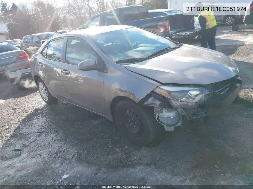 2T1BURHE1EC051974 2014 Toyota Corolla Le