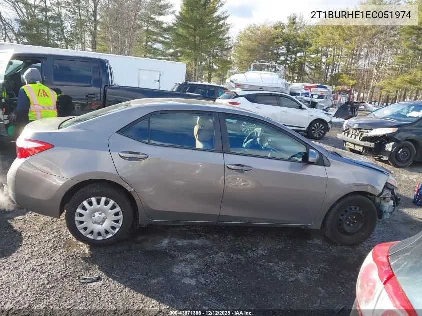 2T1BURHE1EC051974 2014 Toyota Corolla Le