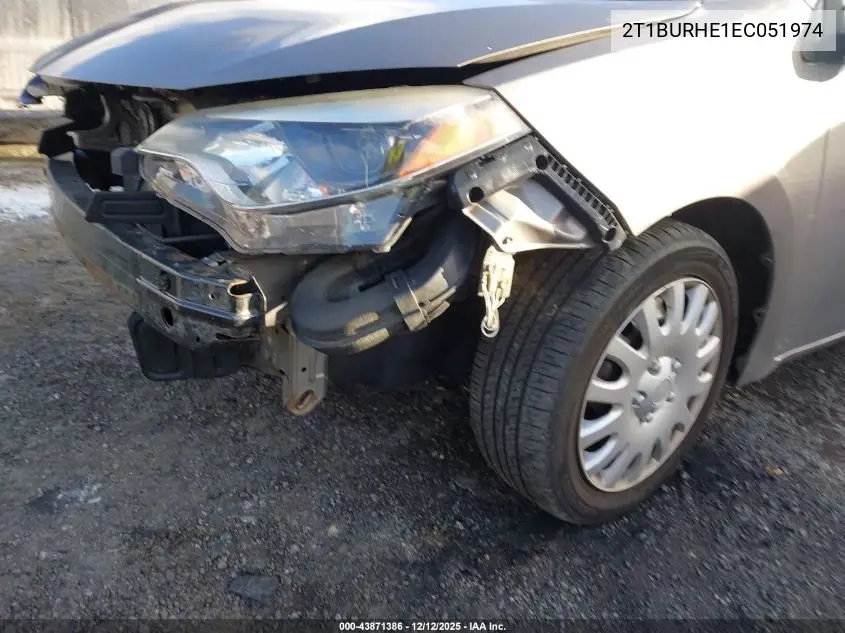 2T1BURHE1EC051974 2014 Toyota Corolla Le
