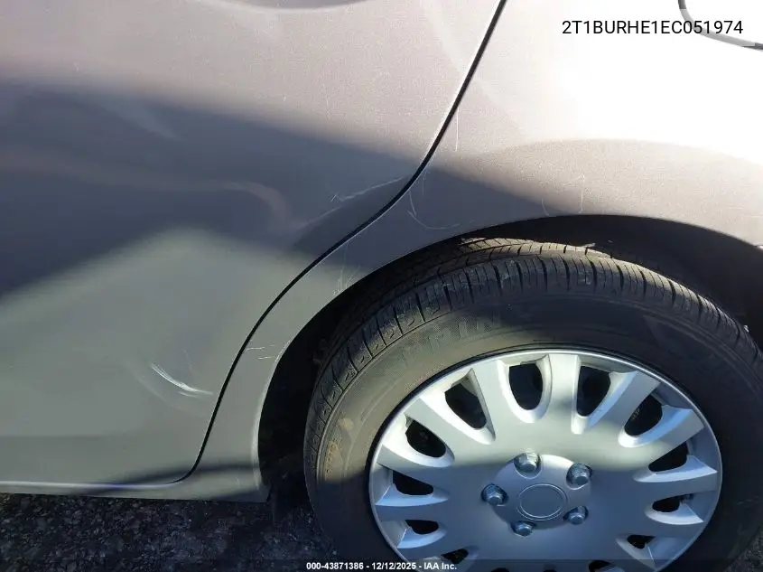 2T1BURHE1EC051974 2014 Toyota Corolla Le
