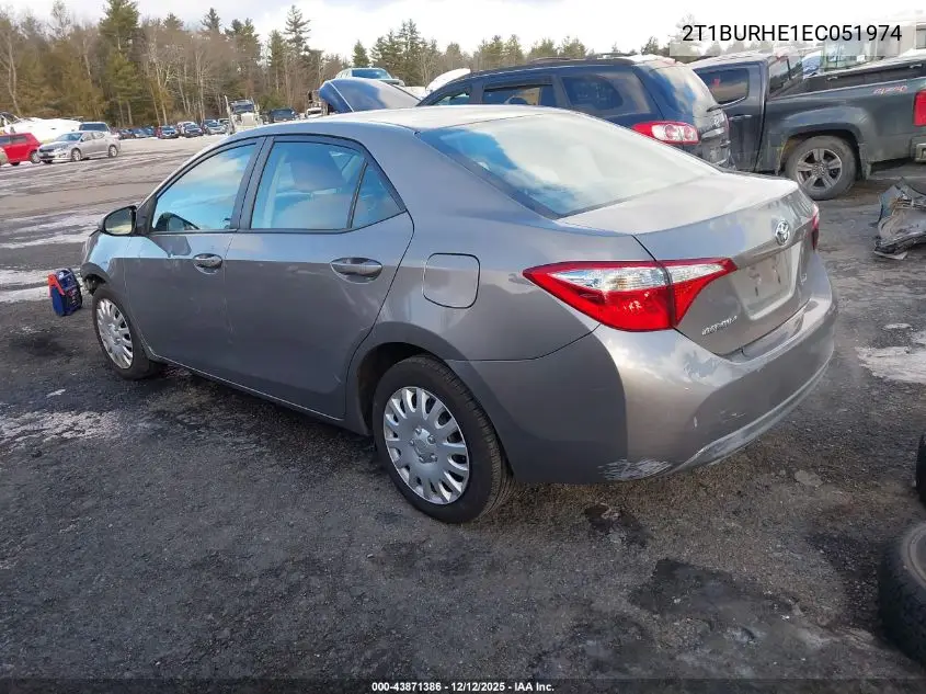 2T1BURHE1EC051974 2014 Toyota Corolla Le