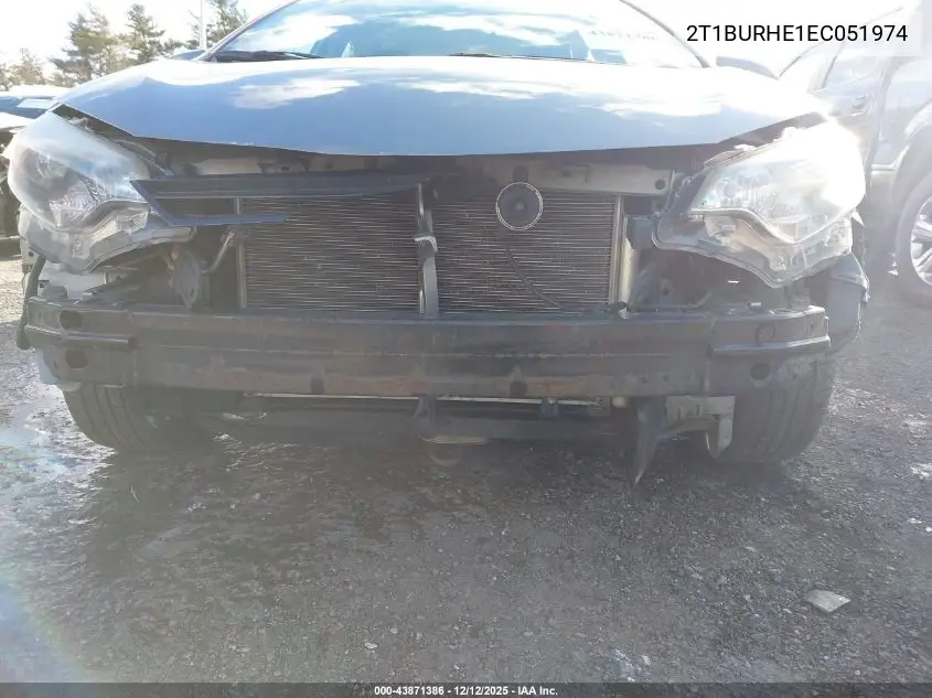 2T1BURHE1EC051974 2014 Toyota Corolla Le