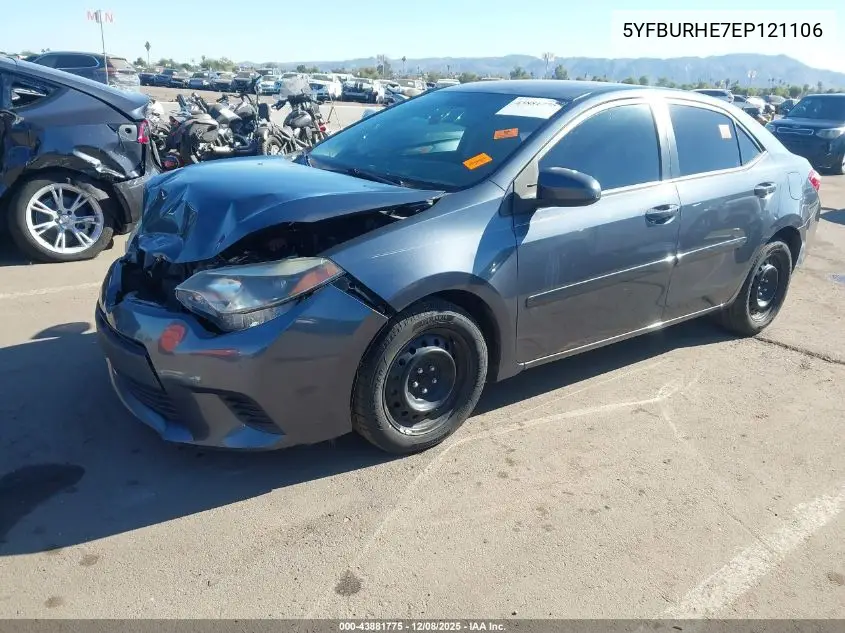 5YFBURHE7EP121106 2014 Toyota Corolla Le