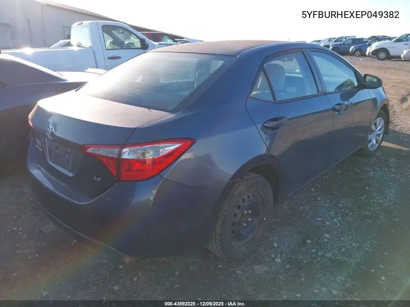 5YFBURHEXEP049382 2014 Toyota Corolla Le