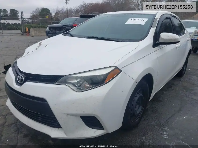 5YFBURHE2EP155258 2014 Toyota Corolla L