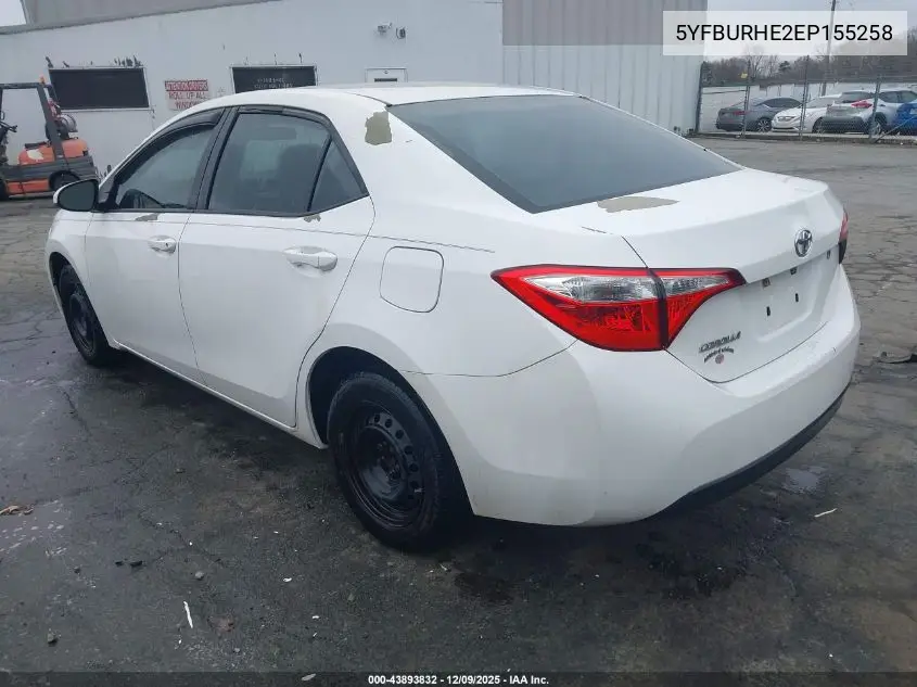 5YFBURHE2EP155258 2014 Toyota Corolla L