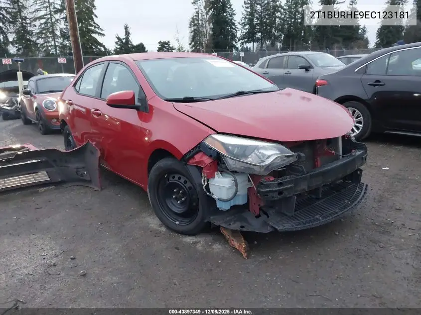 2T1BURHE9EC123181 2014 Toyota Corolla Le