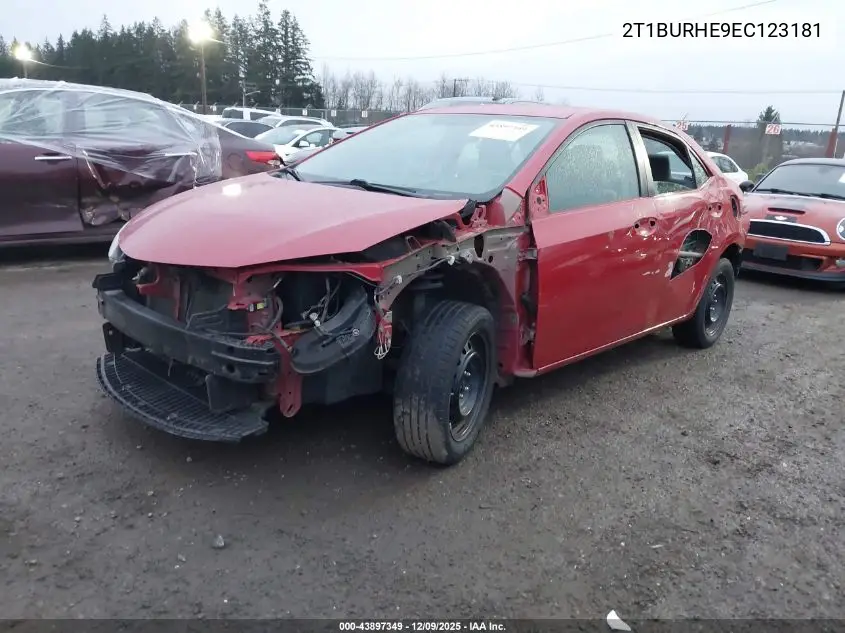 2T1BURHE9EC123181 2014 Toyota Corolla Le