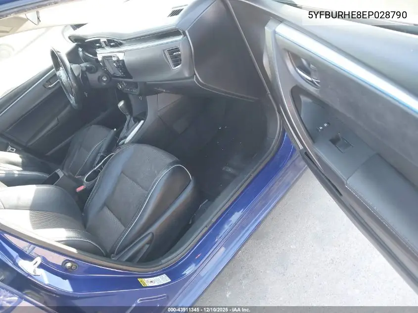 5YFBURHE8EP028790 2014 Toyota Corolla S Plus