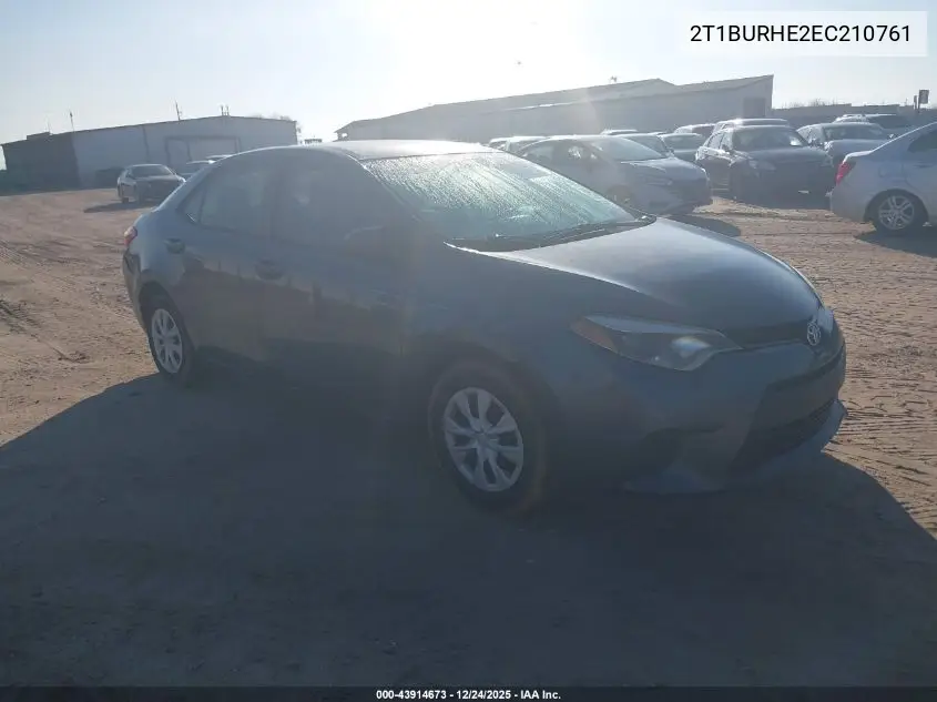2T1BURHE2EC210761 2014 Toyota Corolla L