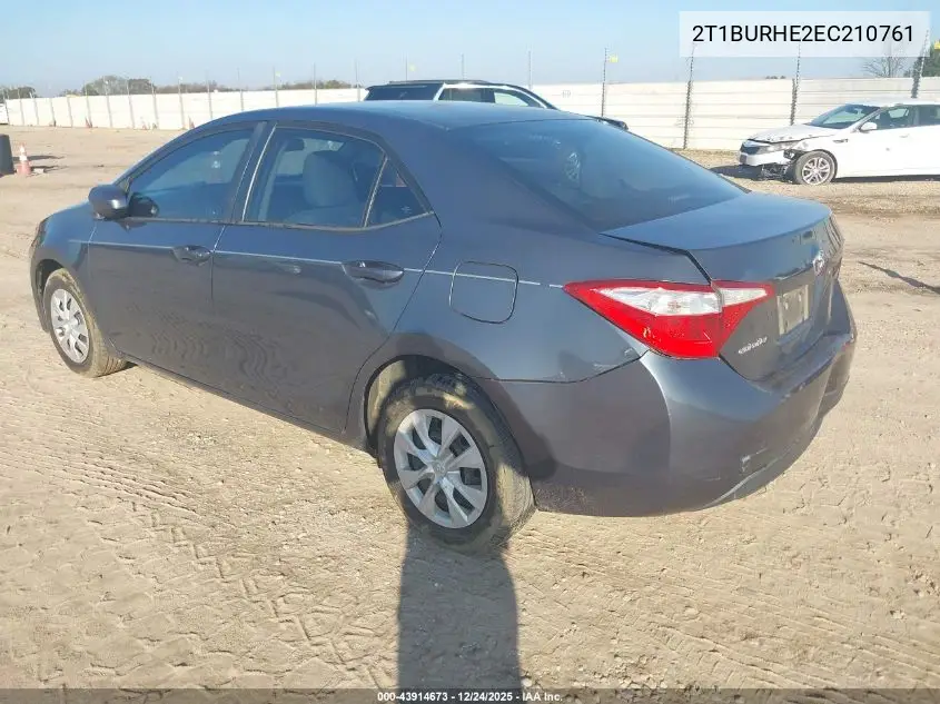 2T1BURHE2EC210761 2014 Toyota Corolla L