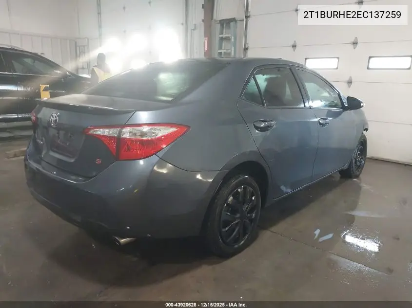 2T1BURHE2EC137259 2014 Toyota Corolla S