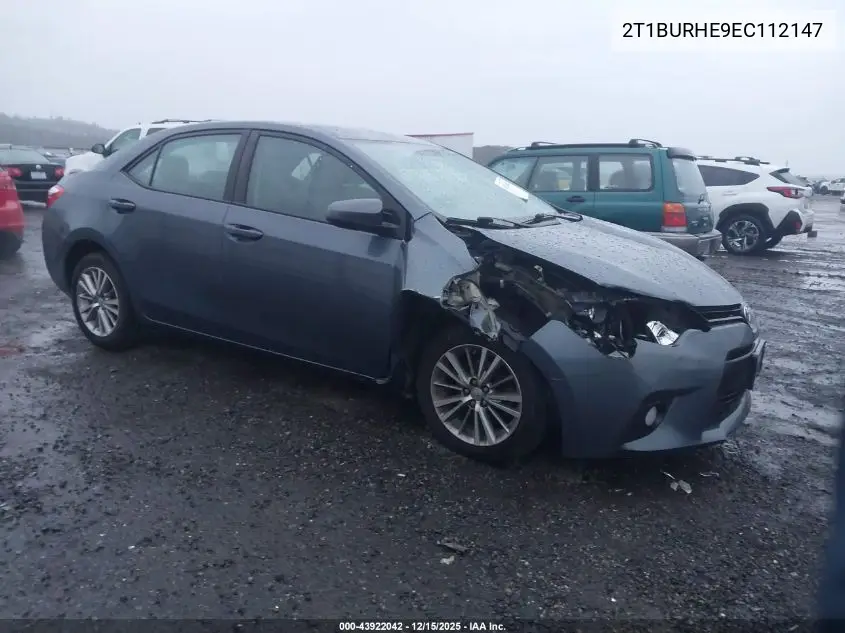 2T1BURHE9EC112147 2014 Toyota Corolla Le Plus