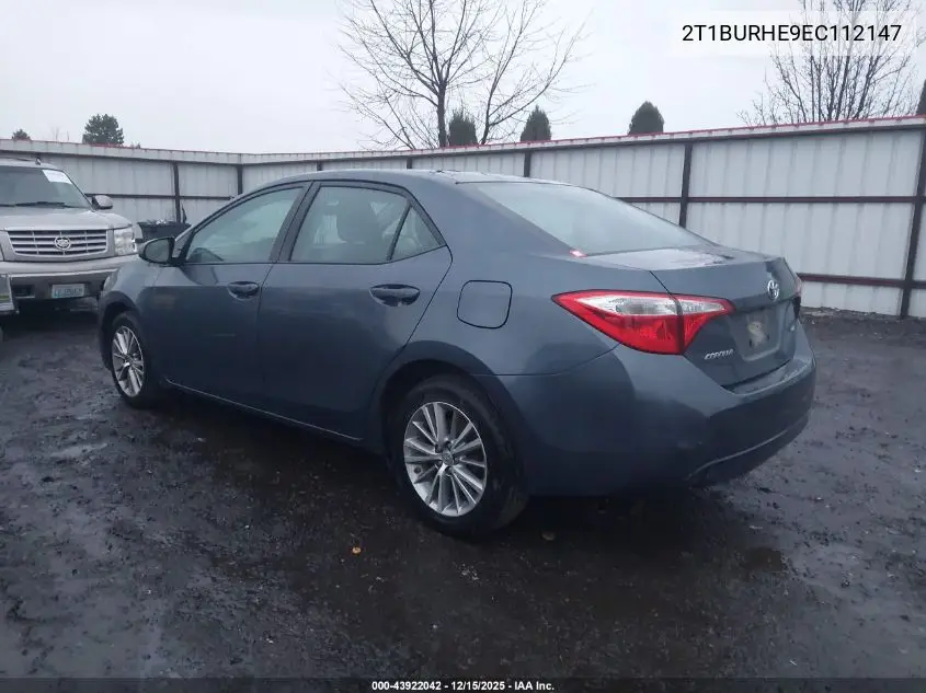 2T1BURHE9EC112147 2014 Toyota Corolla Le Plus