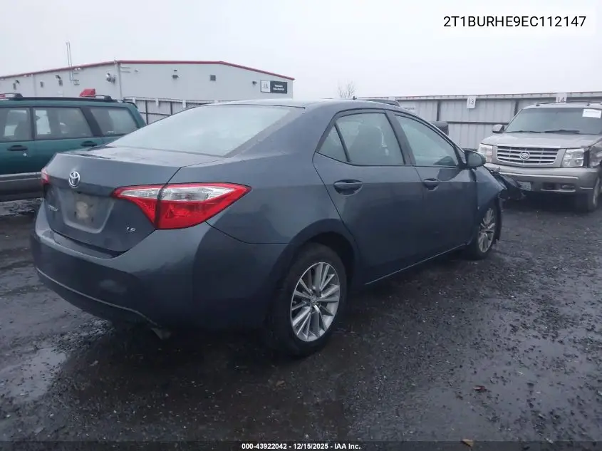 2T1BURHE9EC112147 2014 Toyota Corolla Le Plus