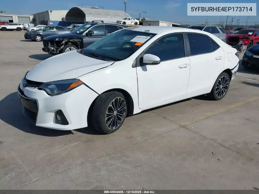 5YFBURHE4EP173714 2014 Toyota Corolla S Plus