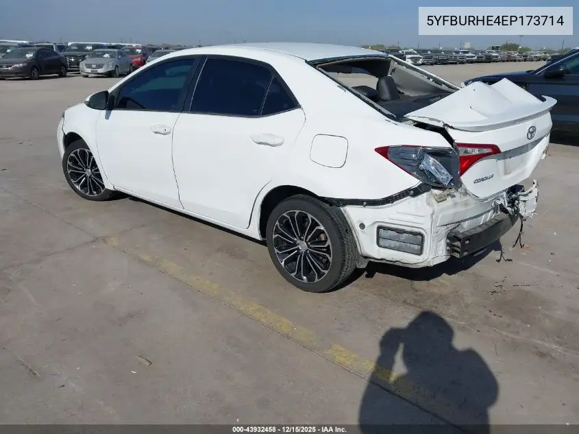 5YFBURHE4EP173714 2014 Toyota Corolla S Plus
