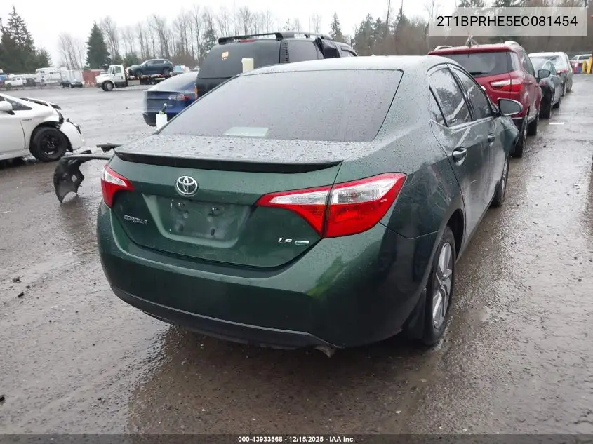 2T1BPRHE5EC081454 2014 Toyota Corolla Le Eco Plus