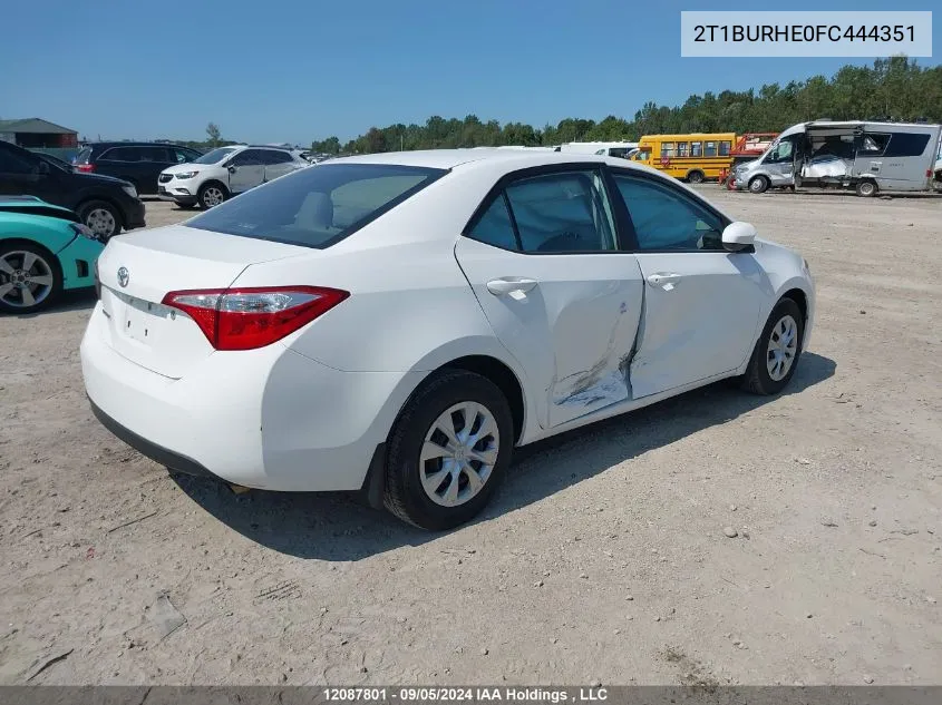 2T1BURHE0FC444351 2015 Toyota Corolla