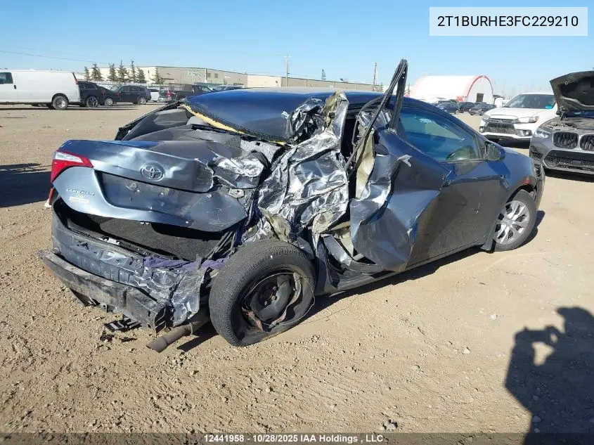 2T1BURHE3FC229210 2015 Toyota Corolla L/Le/Le Pls/Prm/S/S Pls