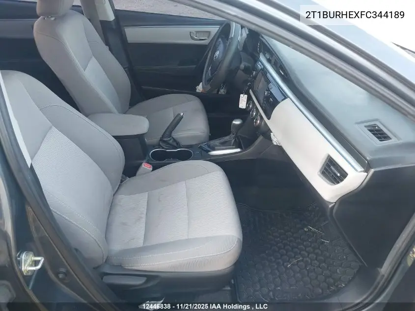 2T1BURHEXFC344189 2015 Toyota Corolla Le