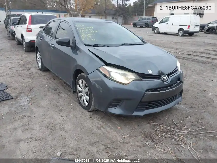 2T1BURHE8FC476030 2015 Toyota Corolla