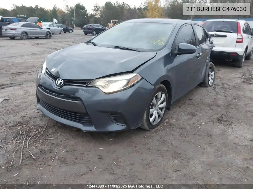 2T1BURHE8FC476030 2015 Toyota Corolla