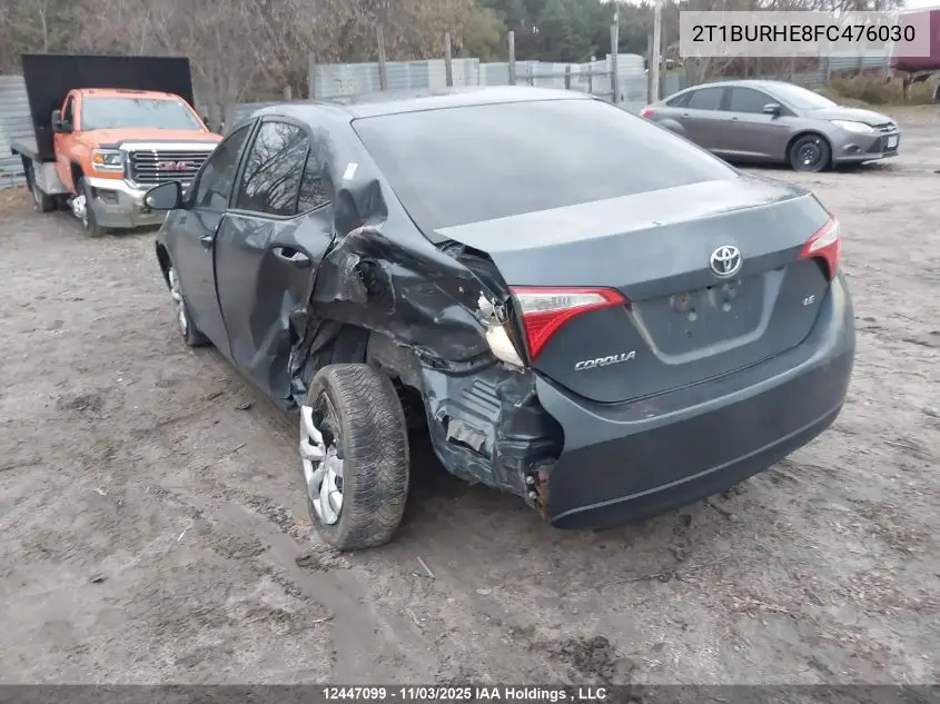 2T1BURHE8FC476030 2015 Toyota Corolla
