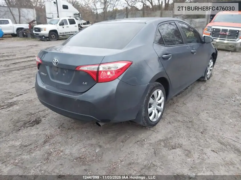 2T1BURHE8FC476030 2015 Toyota Corolla