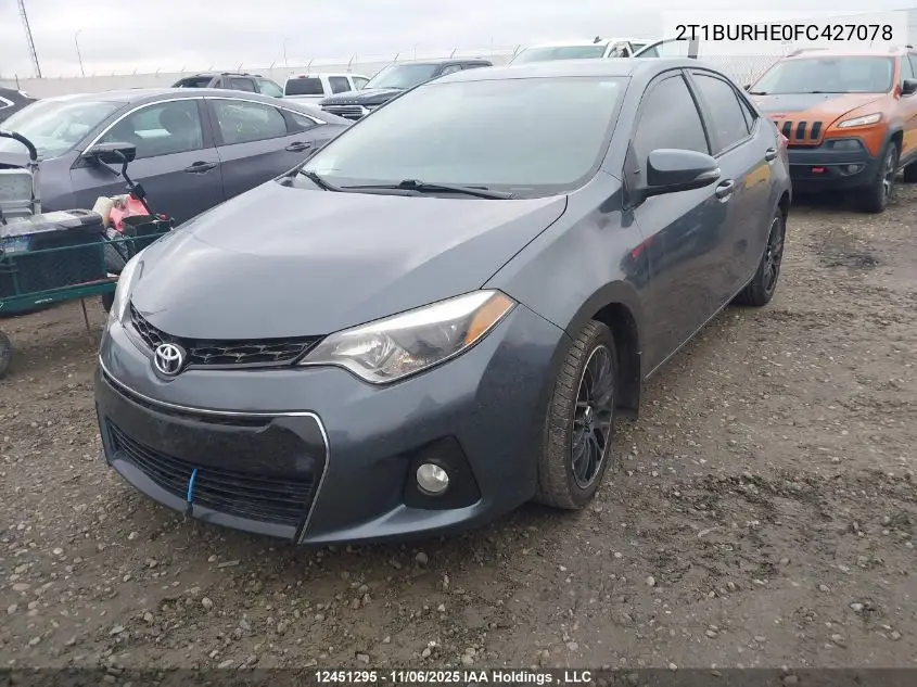 2T1BURHE0FC427078 2015 Toyota Corolla S