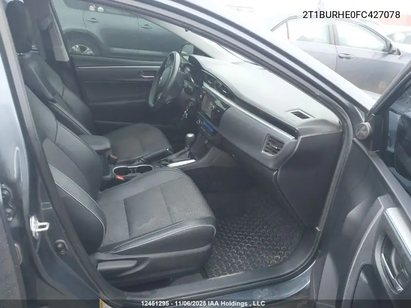2T1BURHE0FC427078 2015 Toyota Corolla S