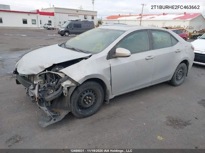 2T1BURHE2FC463662 2015 Toyota Corolla L/Le/Le Pls/Prm/S/S Pls
