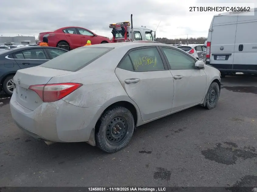 2T1BURHE2FC463662 2015 Toyota Corolla L/Le/Le Pls/Prm/S/S Pls