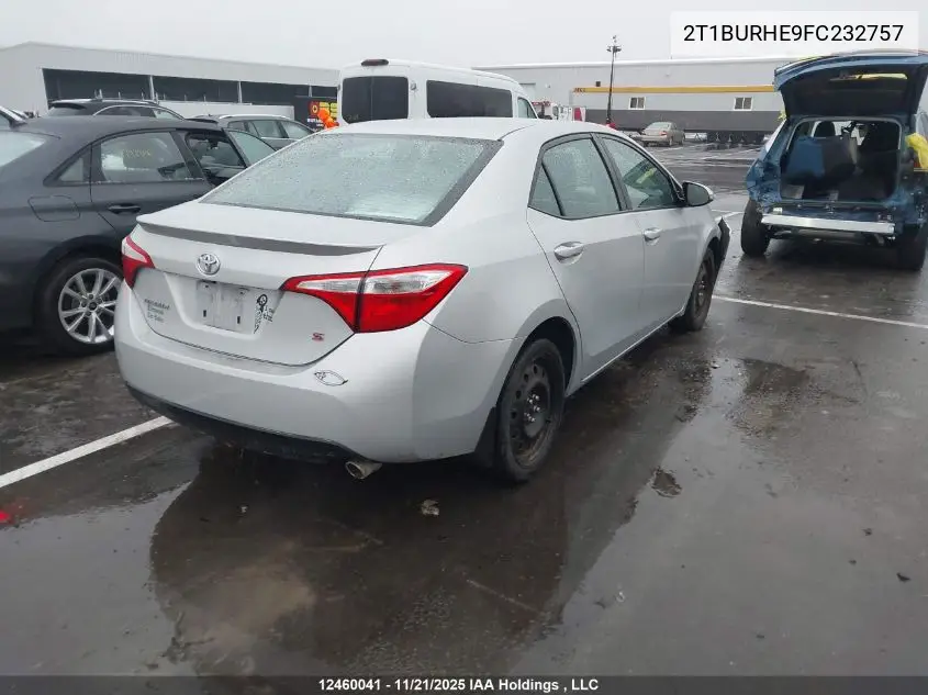 2T1BURHE9FC232757 2015 Toyota Corolla S