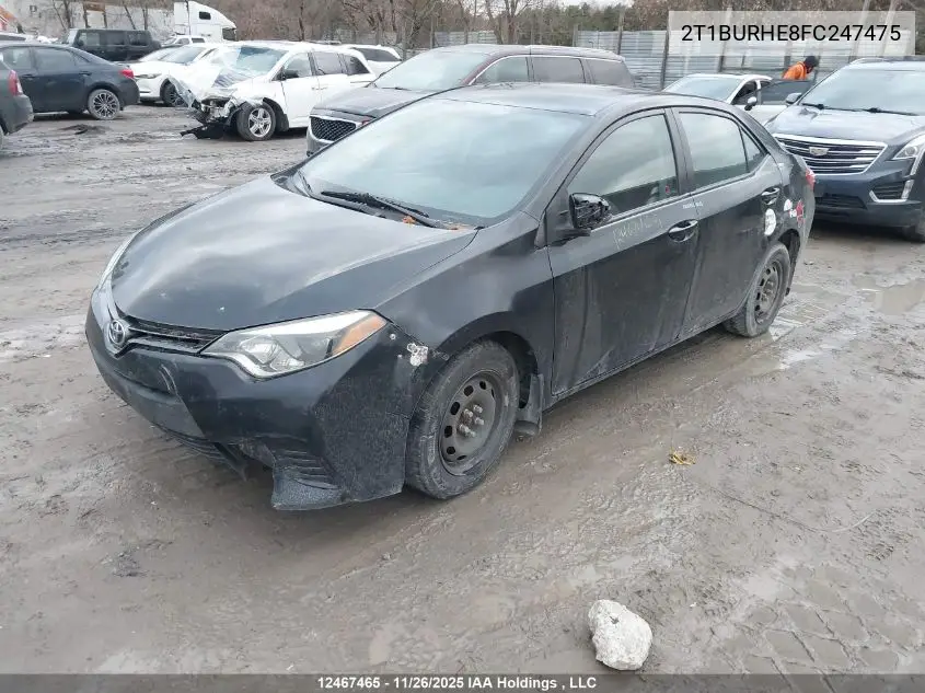 2T1BURHE8FC247475 2015 Toyota Corolla L/Le/Le Pls/Prm/S/S Pls