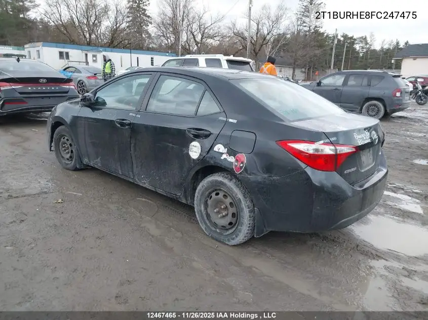2T1BURHE8FC247475 2015 Toyota Corolla L/Le/Le Pls/Prm/S/S Pls