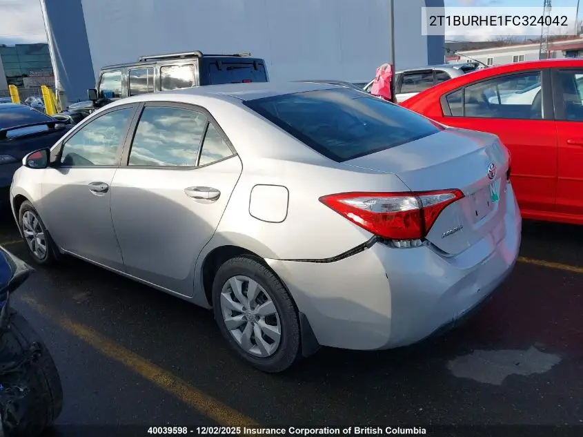 2T1BURHE1FC324042 2015 Toyota Corolla L/Le/Le Pls/Prm/S/S Pls