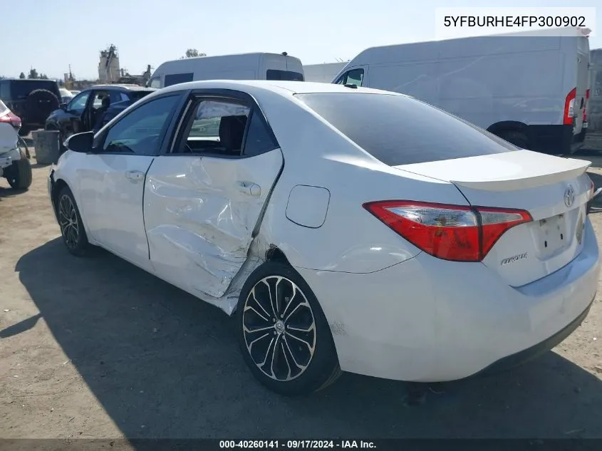 2015 Toyota Corolla S Plus VIN: 5YFBURHE4FP300902 Lot: 40260141