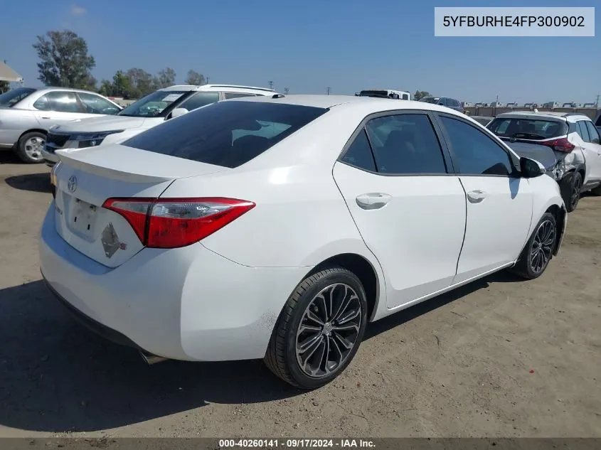 2015 Toyota Corolla S Plus VIN: 5YFBURHE4FP300902 Lot: 40260141