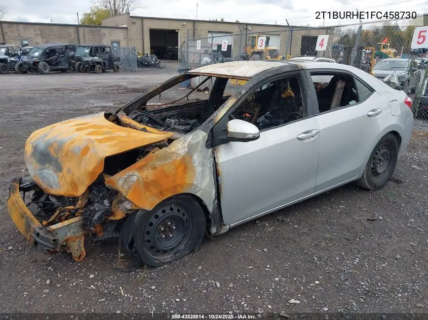 2T1BURHE1FC458730 2015 Toyota Corolla S