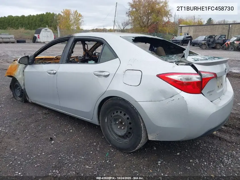 2T1BURHE1FC458730 2015 Toyota Corolla S