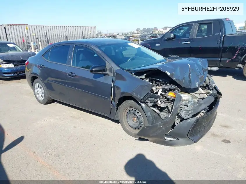 5YFBURHE2FP208929 2015 Toyota Corolla L