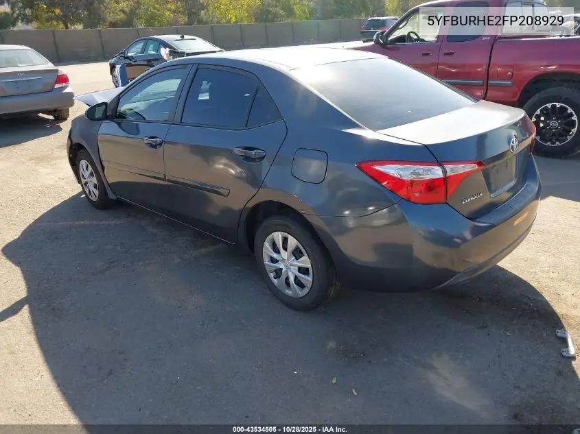 5YFBURHE2FP208929 2015 Toyota Corolla L