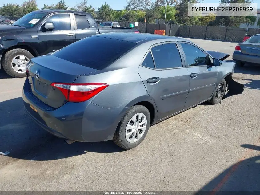 5YFBURHE2FP208929 2015 Toyota Corolla L