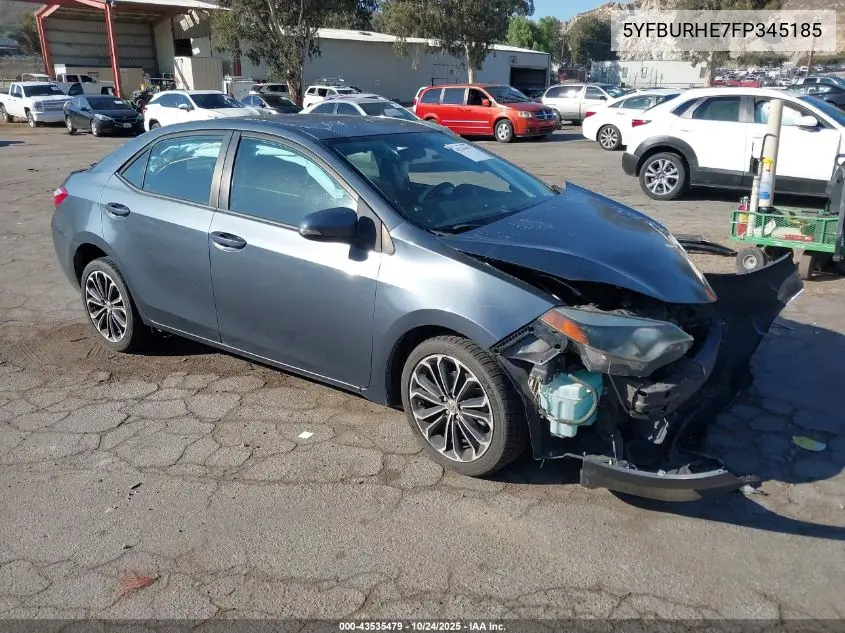5YFBURHE7FP345185 2015 Toyota Corolla S Plus