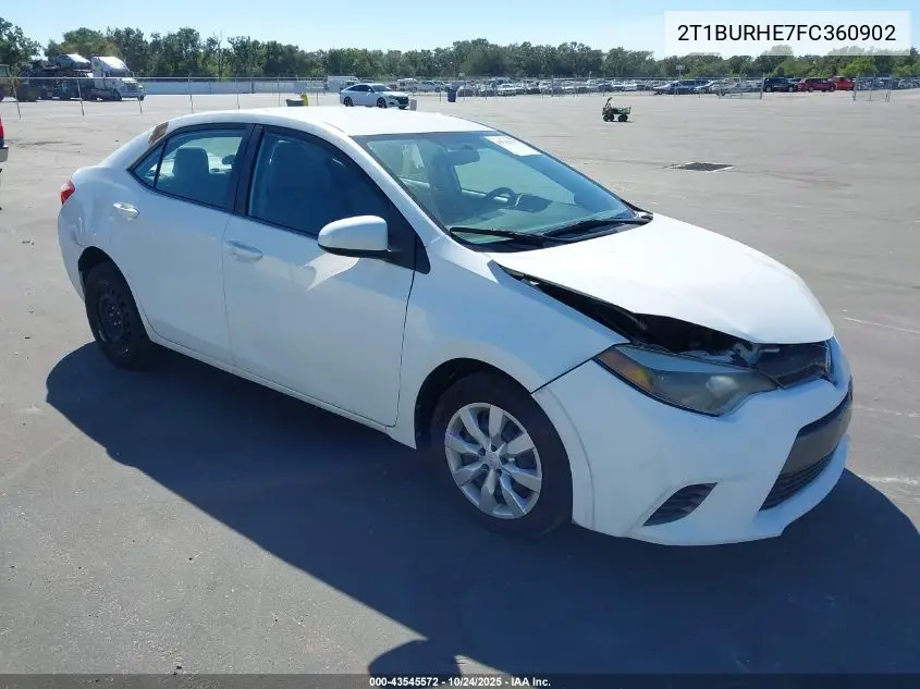 2T1BURHE7FC360902 2015 Toyota Corolla Le
