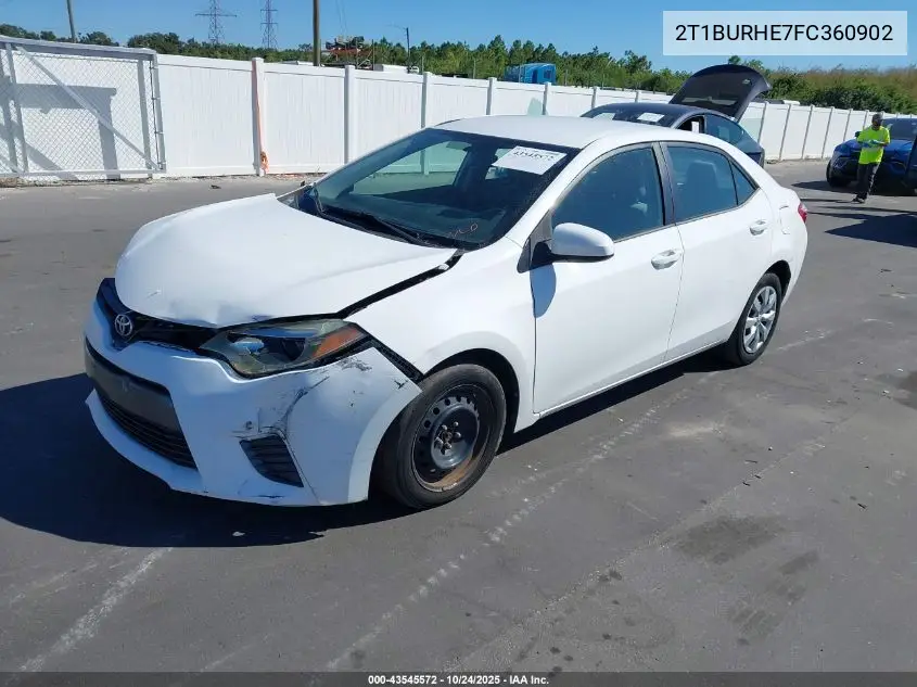 2T1BURHE7FC360902 2015 Toyota Corolla Le