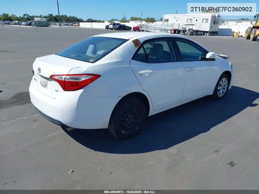 2T1BURHE7FC360902 2015 Toyota Corolla Le