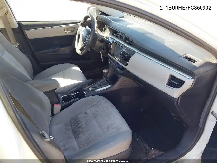 2T1BURHE7FC360902 2015 Toyota Corolla Le