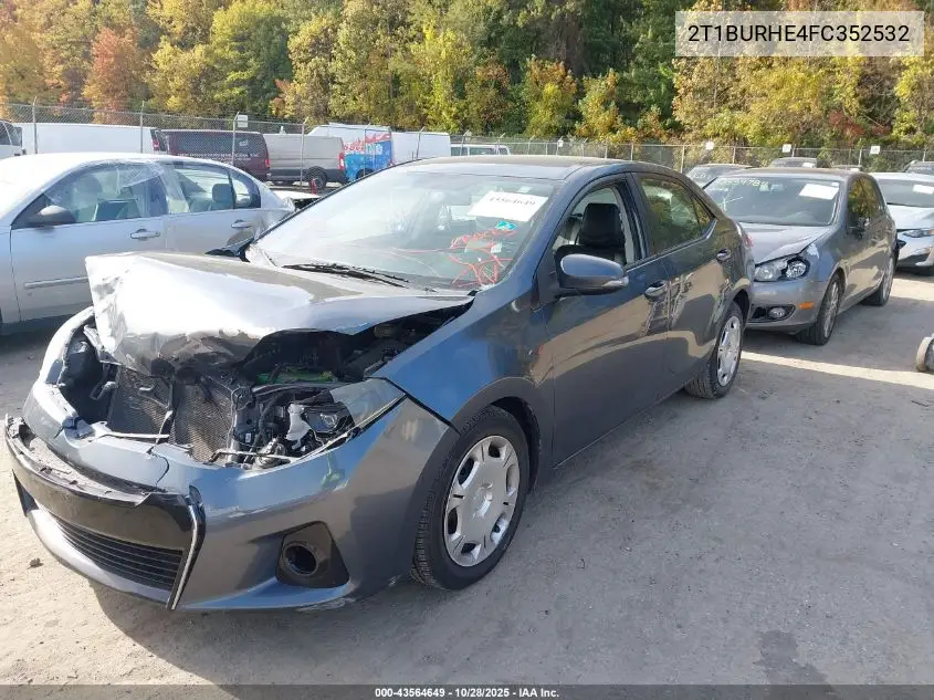 2T1BURHE4FC352532 2015 Toyota Corolla S